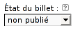 Etat de publication à non publié