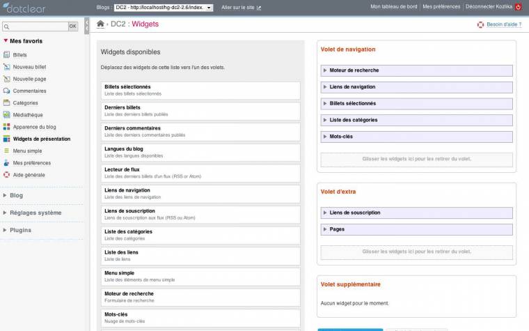 Widgets de présentation