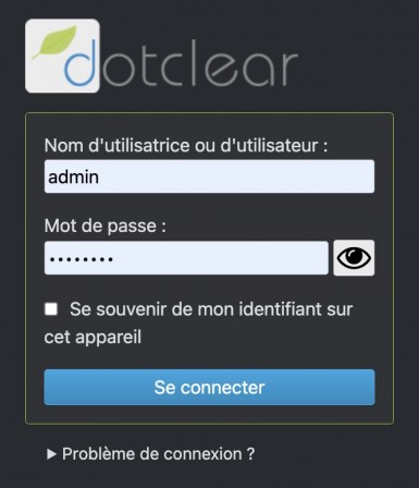 Page de connexion normale, déc. 2022 Page de connexion normale
