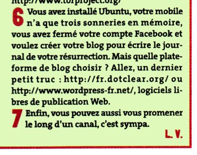 Fin encadré double centrale Siné Hebdo du 1er juillet 2009